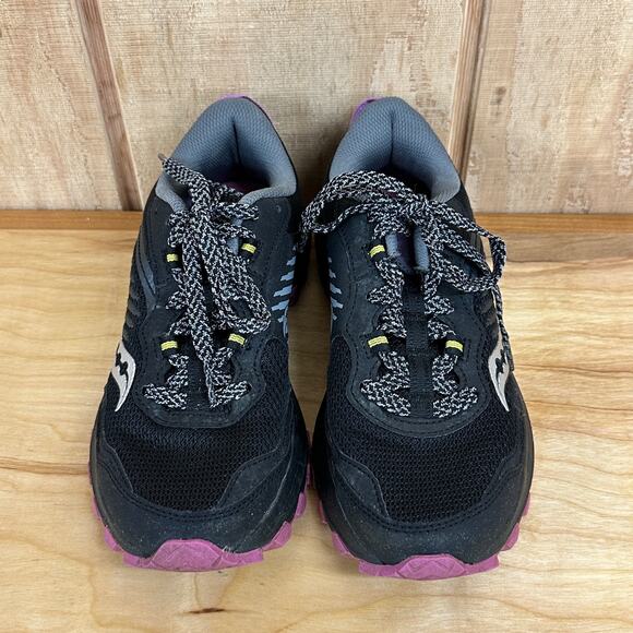 Saucony Excursion TR15 W Size 7 Trail Running Shoes Excellent Black Purple Gray - Picture 4 of 8